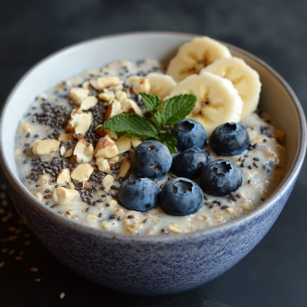 Blåbär och banan overnight oats - En nyttig och smakrik frukost