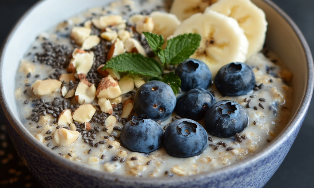 Blåbär och banan overnight oats - En nyttig och smakrik frukost