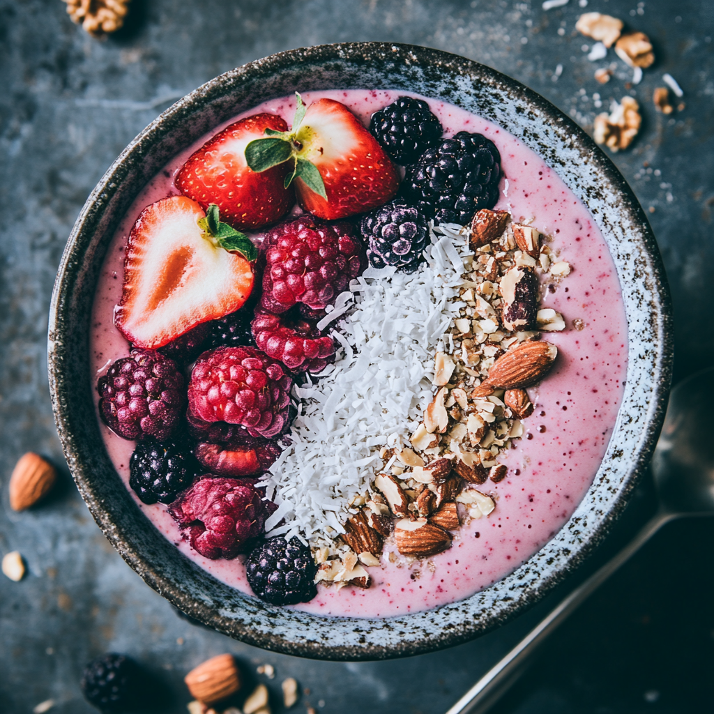 Vegansk Smoothiebowl utan Tillsatt Socker