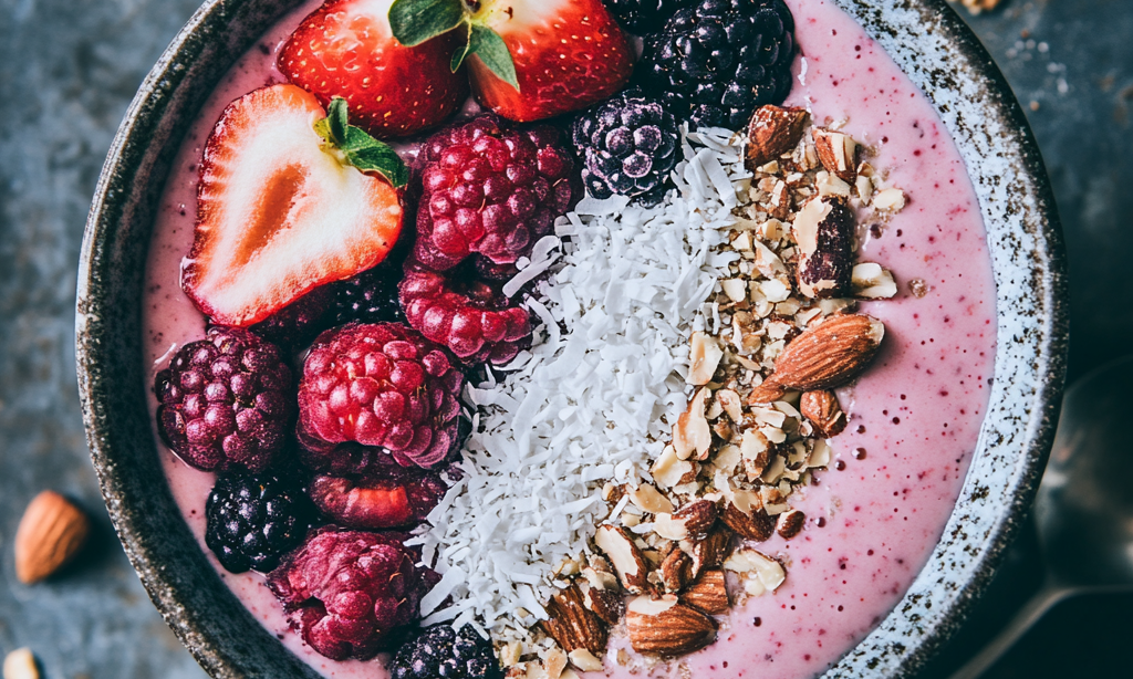 Vegansk Smoothiebowl utan Tillsatt Socker