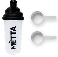 MËTTA shaker, 2x scoops