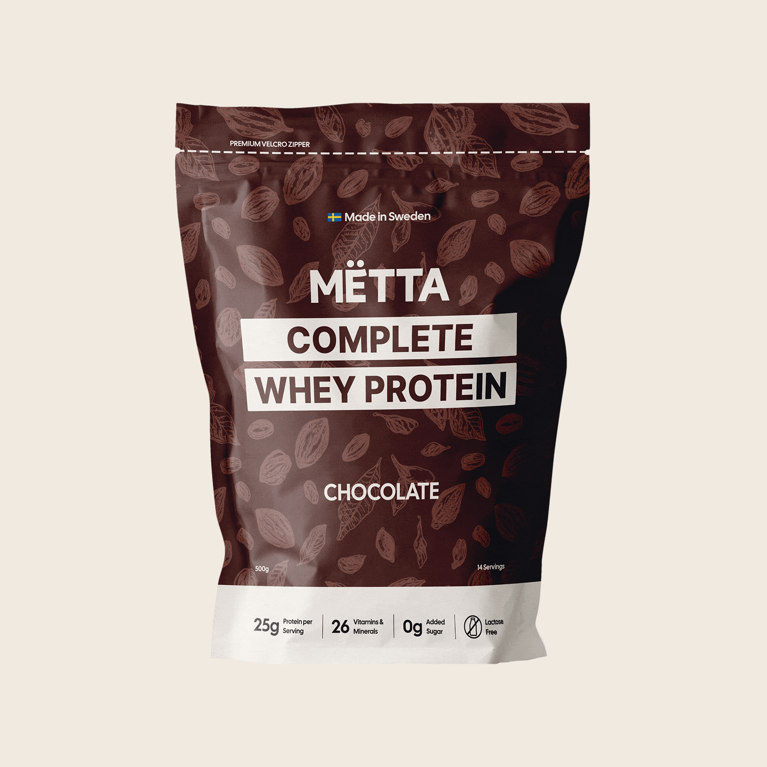 Gif displaying MËTTA complete whey protein shakes in 2 flavors (vanilla & chocolate)