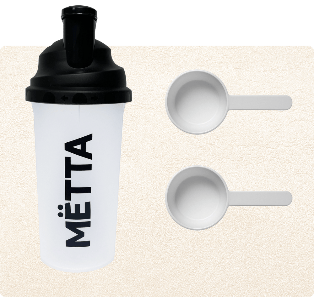 MËAL Kit, MËTTA Shaker (shaker, cap, lid, mesh/grid), 2x scoops