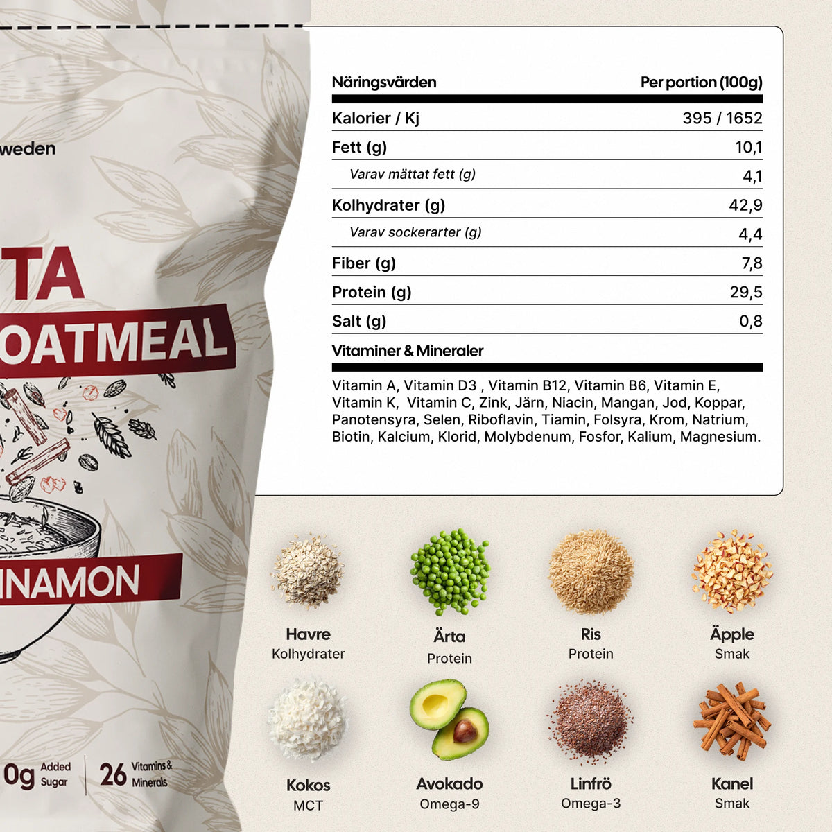 Complete Oatmeal Apple & Cinnamon