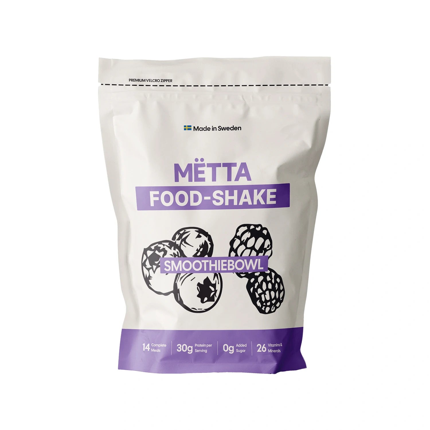 mëtta food shake original smoothiebowl product image with white background.  